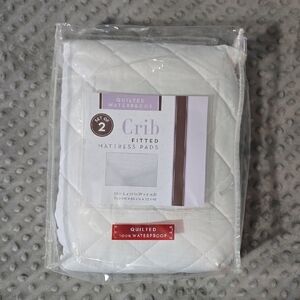 Quilted Waterproof Crib Fitted Mattress Pads - 1 ONLY